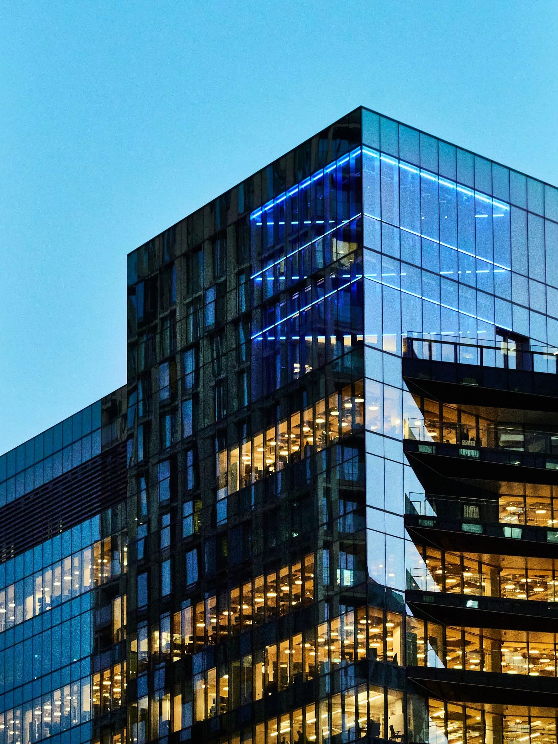 Modern city buildings with clean architectural lines