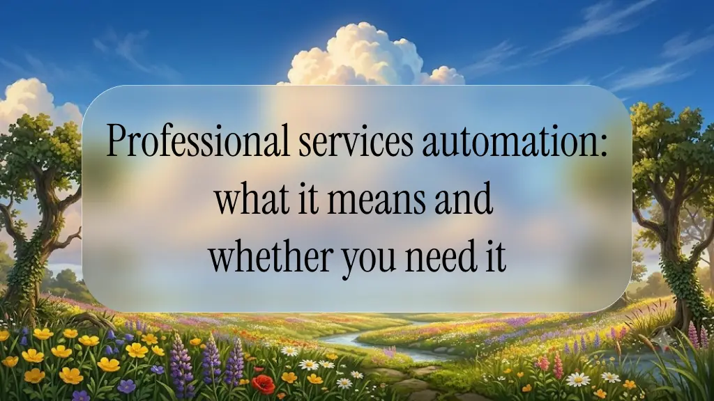 Professional services automation: what it means and whether you need it